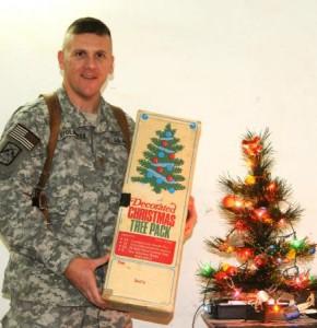 A family deployment Christmas tree tradition dating back to Vietnam. Photo by Sgt. Rodney Foliente